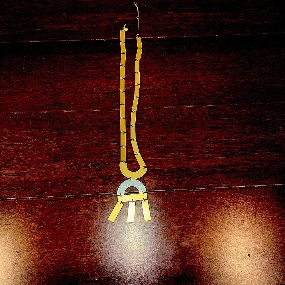 guc madewell Gold and Silver Geometric Necklace